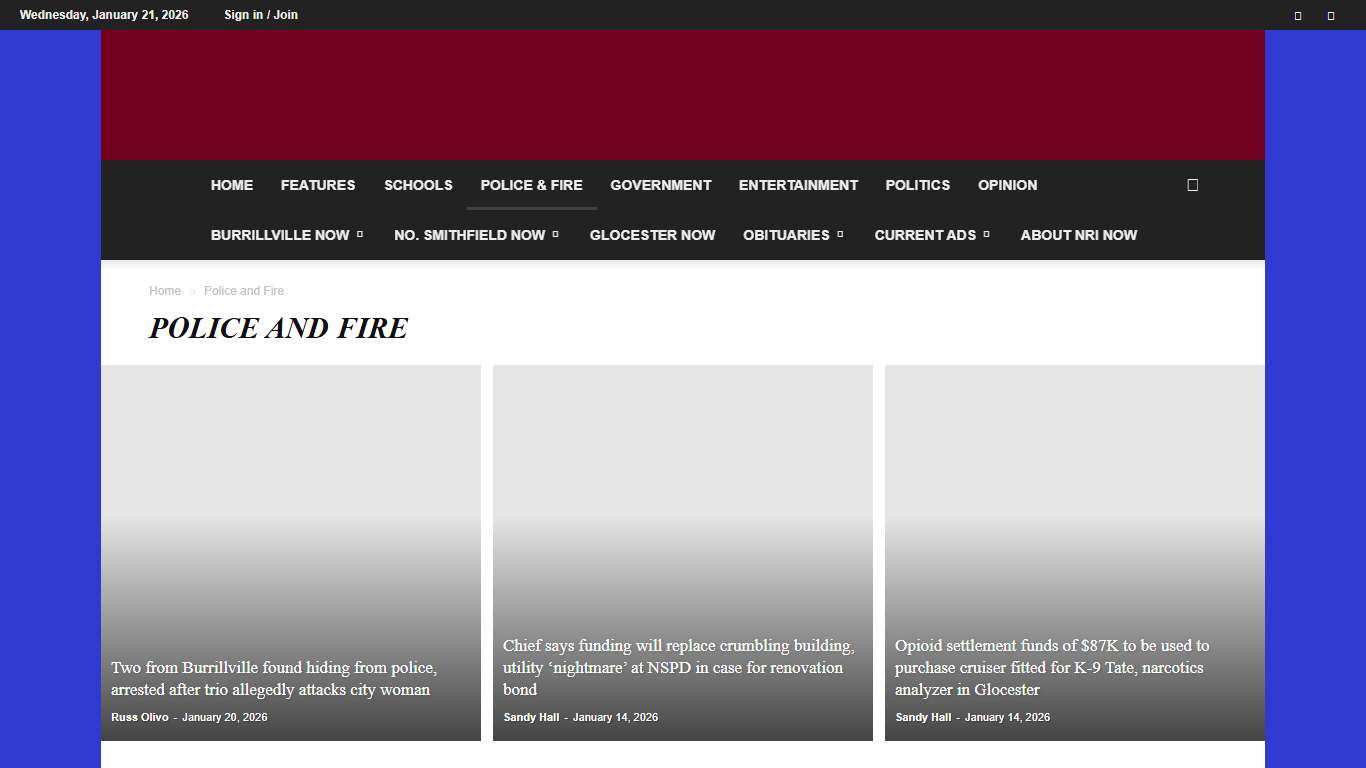 Police and Fire - NRI NOW